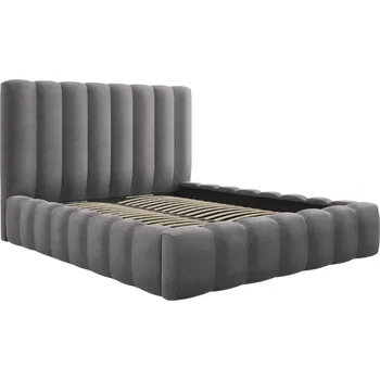 Postel Micadoni Sametová postel Kelp 160 x 200 cm s úložným prostorem