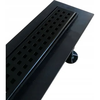 Odvodňovací žlab Lineární odtok 60 cm ABS nízký, s nízkou stavební výškou M06B ČERNÝ