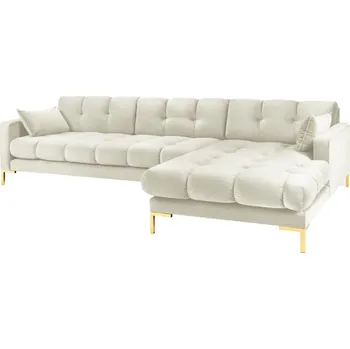 Pohovka Micadoni Sametová rohová pohovka Mamaia 293 cm, pravá