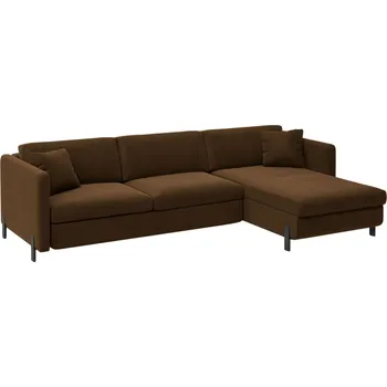 Pohovka Micadoni Sametová rozkládací pohovka Gloria 280 cm, pravá