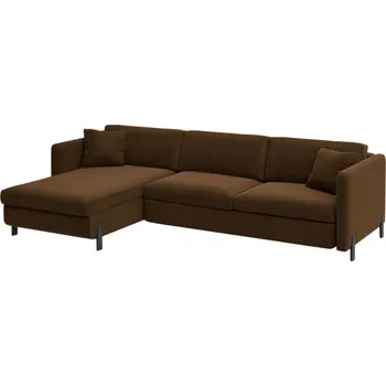 Pohovka Micadoni Sametová rozkládací pohovka Gloria 280 cm, levá