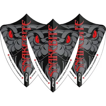 Šipka Letky na šipky Red Dragon Hardcore Peter Wright Snakebite, Red Eyes