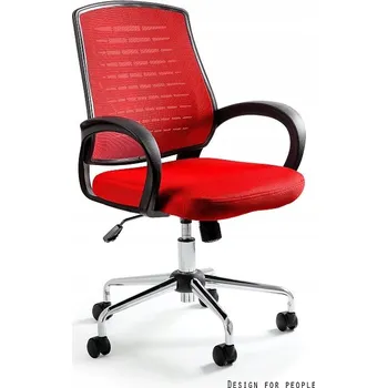 Kancelářská židle AWARD Červená Síťovaná Otočná Pracovní Nízká Nosnost 130 kg