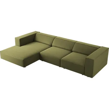 Pohovka Cosmopolitan Design Sametová rohová pohovka Arendal 284 cm, levá