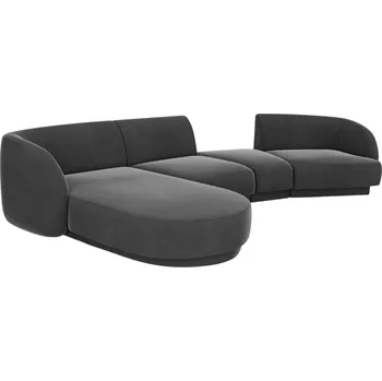 Pohovka Micadoni Sametová rohová pohovka Miley 325 cm, levá