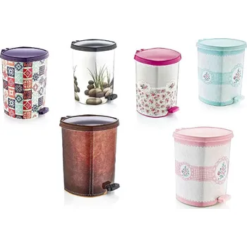 Odpadkový koš Koš odpadkový pedál 11L DEKOR, mix dekorů