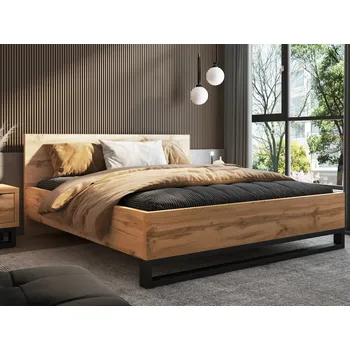 Postel Postel HALLE S dub Wotan/černý šířka 180 cm
