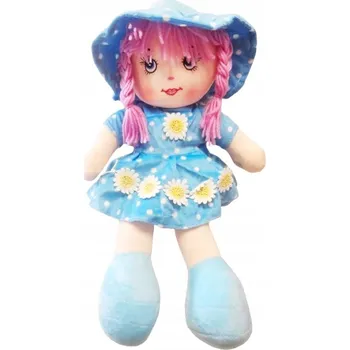 Panenka PANENKA Zuzia hadrová panenka v květovaném sametovém klobouku 45 cm E2251 EMAJ