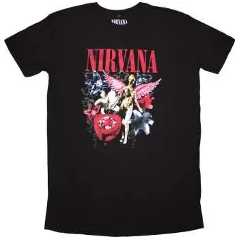 Zahraniční hudba Merch Nirvana: Nirvana Ladies T-shirt Dress: In Utero Vintage Collage (black) (xx-large) XXL