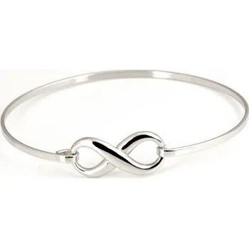 Náramek Dámský stříbrný pevný náramek nekonečno STNA0878F + dárek zdarma