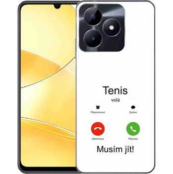 Pouzdro na mobilní telefon Gelový kryt mmCase na Realme C51/C53 - tenis volá bílé pozadí