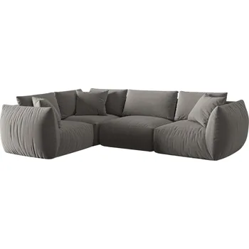 Pohovka Micadoni Sametová rohová pohovka Chris 295 cm, levá