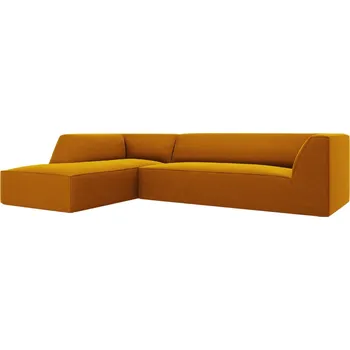 Pohovka Micadoni Sametová rohová pohovka Ruby 273 cm, levá