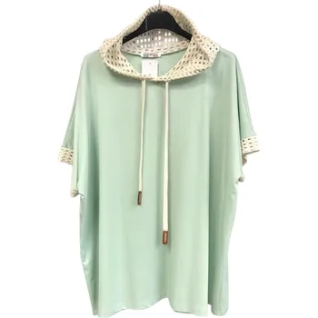 Dámské tričko Dámské tričko s kapucí Sofia XL až XXL Barva: Mint, Velikost: One size, Size system: One size