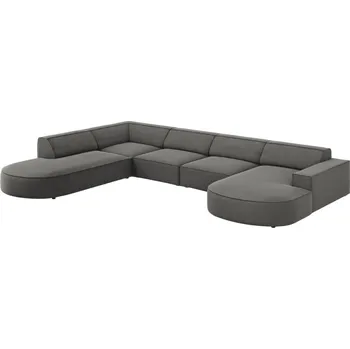 Pohovka Micadoni Sametová rohová pohovka Jodie 364 cm, levá