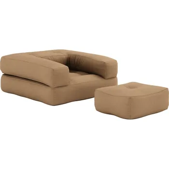 Křeslo Karup Design Rozkládací křeslo Cube s podnožkou