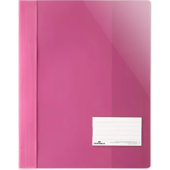 Durable 2690, prezentační rychlovazač PVC A4 s přední průhlednou kapsou Barva: Růžová