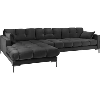 Pohovka Micadoni Sametová rohová pohovka Mamaia 293 cm, levá