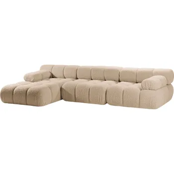 Pohovka Micadoni Bouclé rohová pohovka Bellis 282 cm, levá