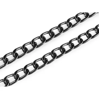 Řetěz plochý lehký šíře 13 mm, metráž, Balení 1 m, Varianta 1 nikl