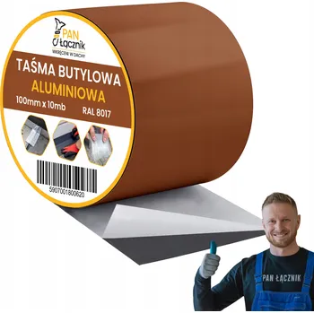 Lepicí páska Butylkaučuková těsnicí páska hliníková 100mm 10m hnědá RAL8017 střešní