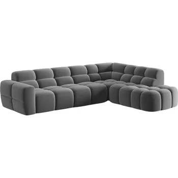 Pohovka Micadoni Sametová rohová pohovka Lisa 293 cm, pravá