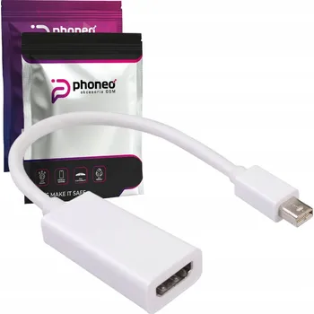 Video kabel ADAPTÉR PŘEVODNÍK KONVERTOR PHONEO KABEL MINI DISPLAY PORT DP na HDMI