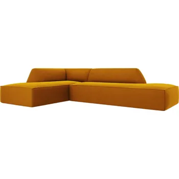 Pohovka Micadoni Sametová rohová pohovka Ruby 273 cm, levá