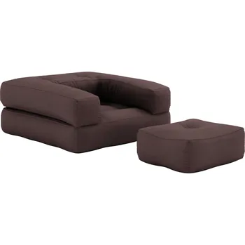 Křeslo Karup Design Rozkládací křeslo Cube s podnožkou