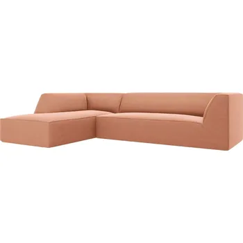 Pohovka Micadoni Sametová rohová pohovka Ruby 273 cm, levá