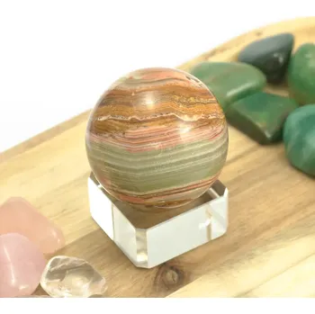 Onyx zelený - koule 5 cm (145g) harmonie, klid a plynutí - A