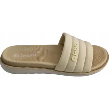 Dámská obuv INBLU Dámské NAZOUVÁKY pohodlné letní pantofle na pláž, módní béžové SF03 37