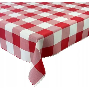 ubrus Ubrus Odolný Skvrnám Dekorativní Alice Kostkovaný Červený 160x260 cm