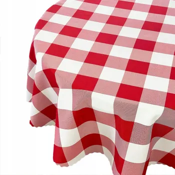 ubrus Ubrus Odolný vůči Skvrnám Dekorativní Alice Kostkovaný Červený prům. 80 cm