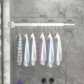 Sušák na prádlo Skládací sušák na prádlo, zatahovací, bílý