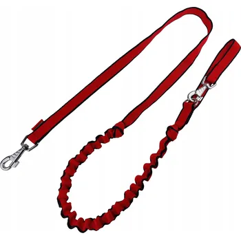 Vodítko pro psa Vodítko s Amortizérem pro Běhání se Psem 250cm/2,5cm Champion Červeno-Černé