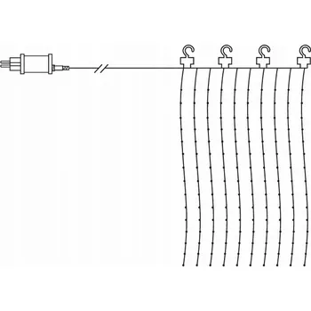 Bezpečnostní kamera LED záclona SHERRIE 1 x 2 m teplá bílá venkovní