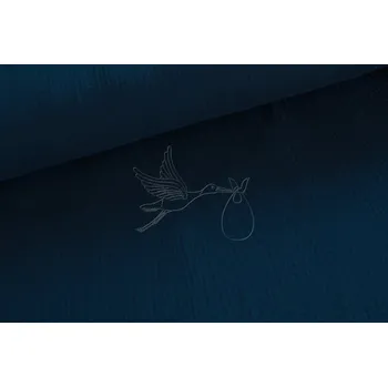 Dvojitá gázovina - mušelín - tmavě modrá (navy)