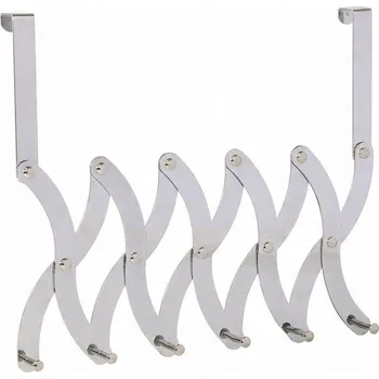 Věšák Bezinvazní tyč s háčky Axentia stříbrná