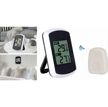 IP kamera Vlhkoměr Digitální Vlhkoměr s ikonou úrovně komfortu černý