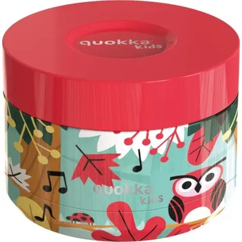 Dóza na potraviny Quokka Kids Whim, Nerezová termonádoba na jídlo Grove Birds, 360ml, 40095