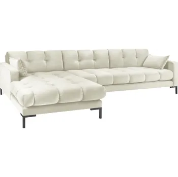 Pohovka Micadoni Sametová rohová pohovka Mamaia 293 cm, levá