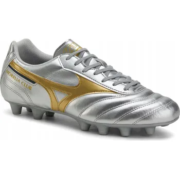 Kopačky Fotbalová obuv Mizuno Morelia II Club Md galaxy silver/gold/gold 44.5 EU