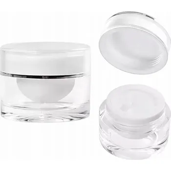 Sklenice Akrylová dóza se stříbrným okrajem [OBJEM 20 ml]