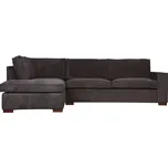 WOOOD Manšestrová rohová pohovka Edison 283 cm, levá