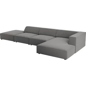 Pohovka Cosmopolitan Design Sametová rohová pohovka Arendal 341 cm, pravá