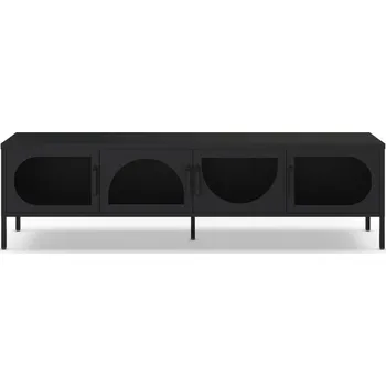 Televizní stolek Černý TV stolek 180x50 cm Tayra – Marckeric ID_1695696