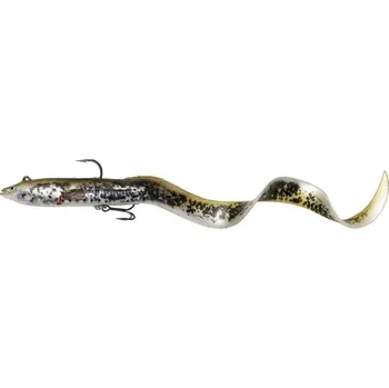 Rybářský háček Gumová Nástraha Savage Gear 4D Real Eel 20cm 38gr Olive/Pearl PHP