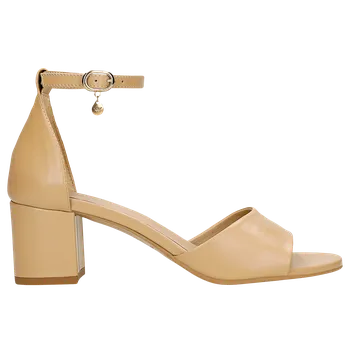 Dámské sandále Béžové Dámské Sandály Na Širokém Podpatku Wojas 7620454 36