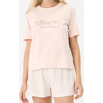 Oblečení a móda Sinsay - Dvoudílná pyžamová souprava - béžová - 842EU-08X - 842EU-08X-S